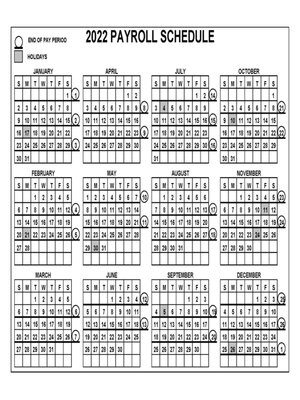 cover image of Payroll Calendar 2022